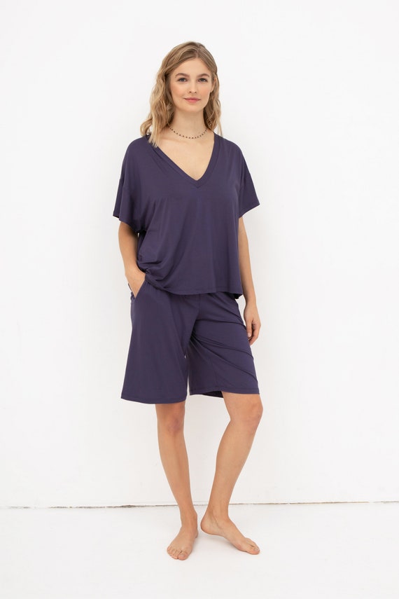 Bamboo Relaxed Sleep Set Women Sleepwear Bamboo Pajamas Ladies