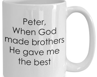 Personalized Brother Gift, Brother Thank You Gift, Custom Brother Mug, Brother Coffee Mug, Gift for Brother, Brother Birthday Gifts