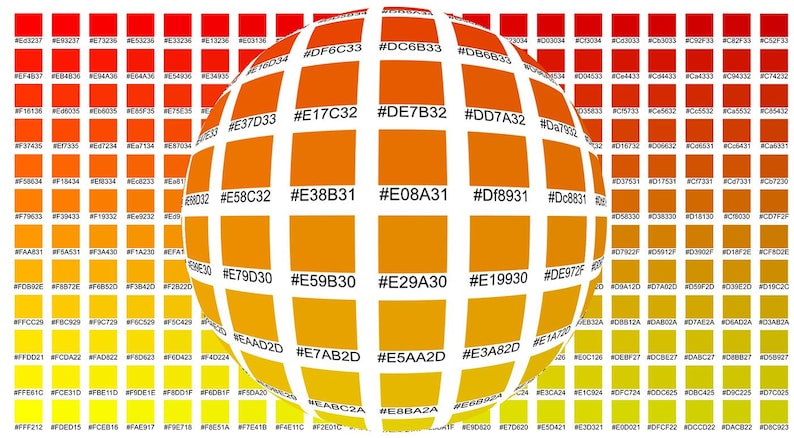 Printable HEX Color Chart Instant Download - Etsy