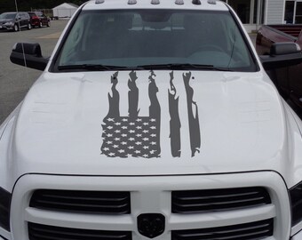 Ripped Flag Decal - Etsy