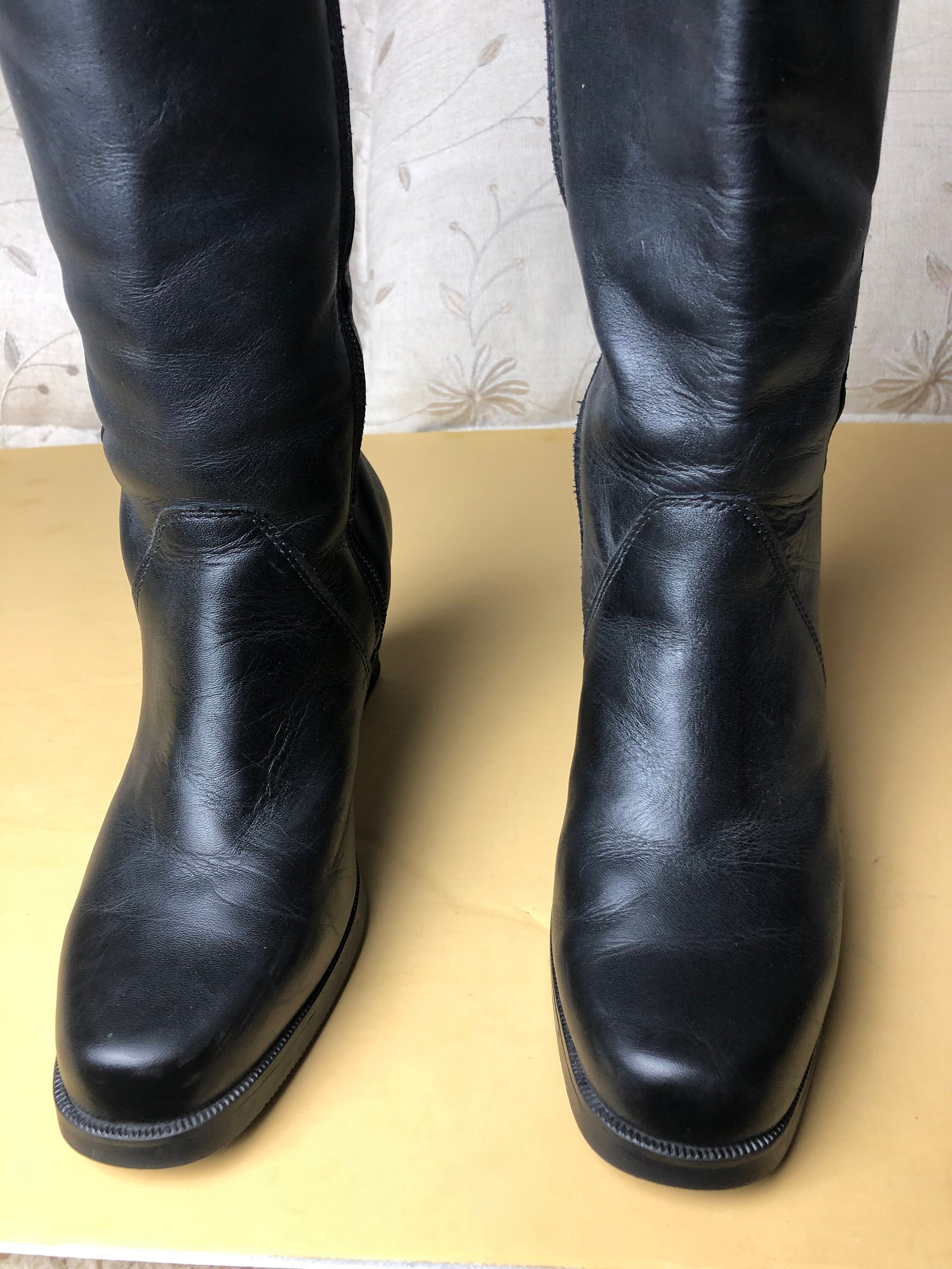 靴 00s archive zip leather boots 00s Black Leather Zip up Boots Size US 6 - Etsy