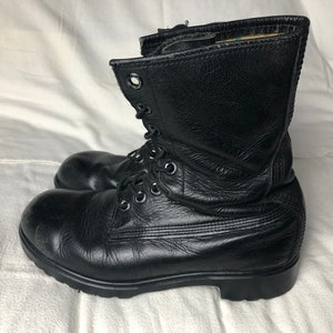 Vintage black army combat drill boots  w US 9.5-10   UK 7-7.5  EU 40-41