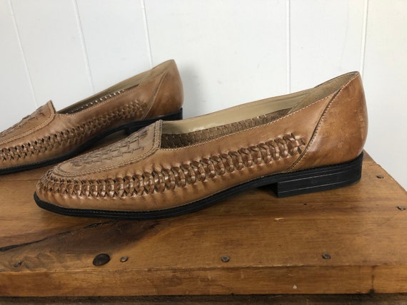 Unisex leather vintage 80s style shoes Size Women… - image 3