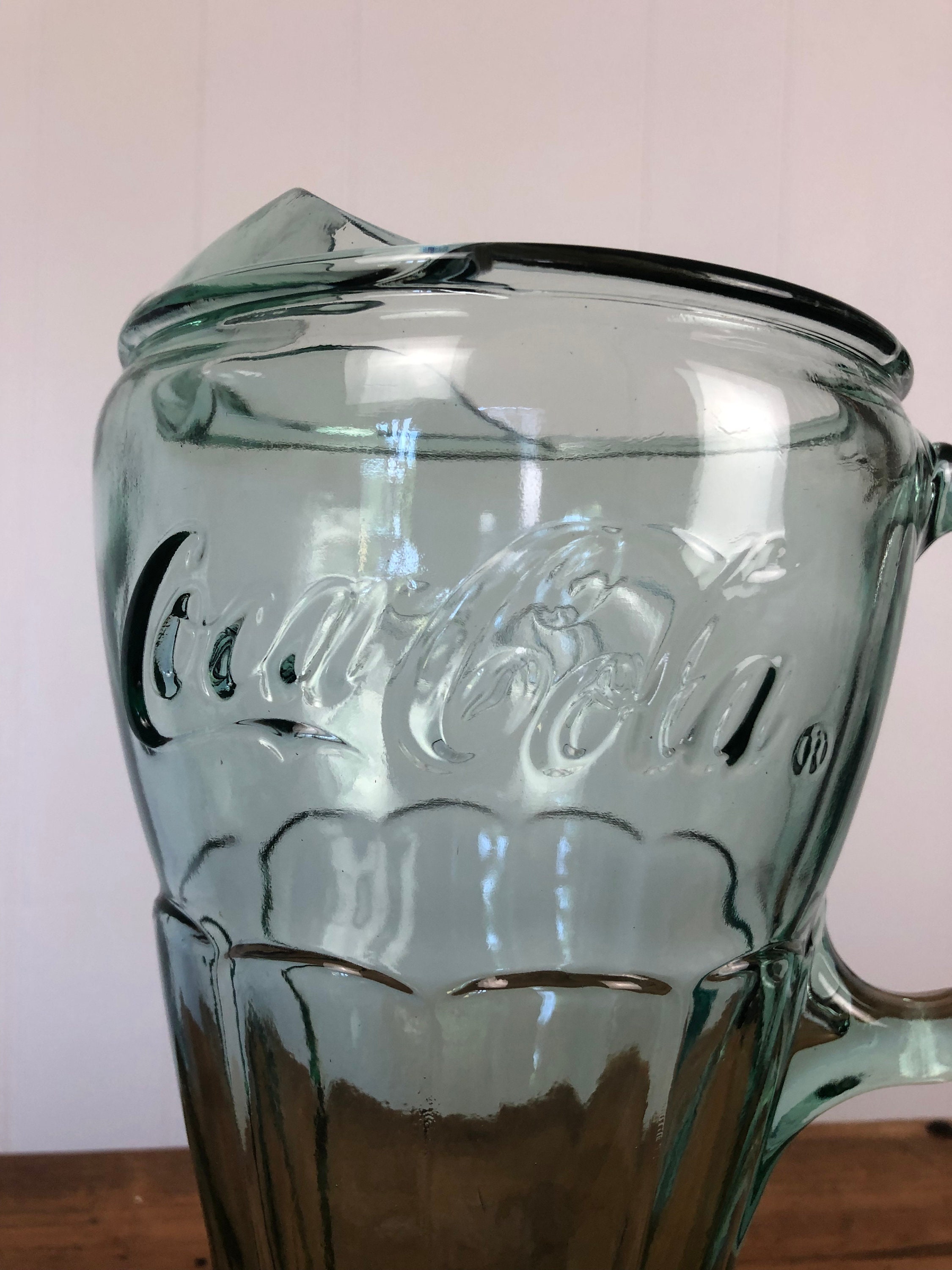 Vintage Coca Cola Coke Thick Green Glass Pitcher - Etsy Canada