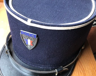 Collectable French Authentic Vintage Police Uniform Kepi Hat