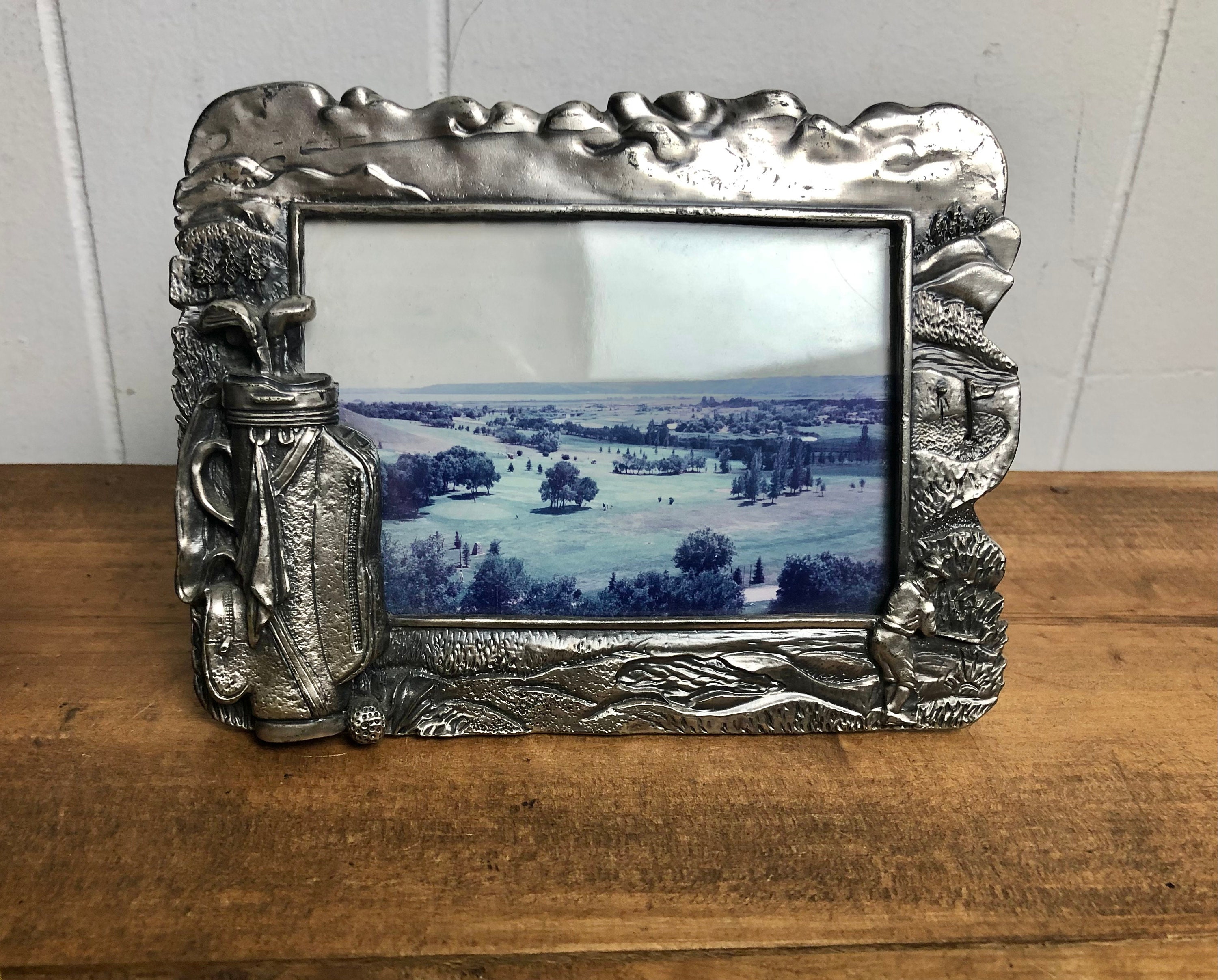 Vintage Metal Golf Themed Photo Picture Frame 4.5 X 6 - Etsy