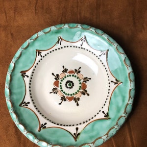 Handmade ceramic wall hanging decoration plate