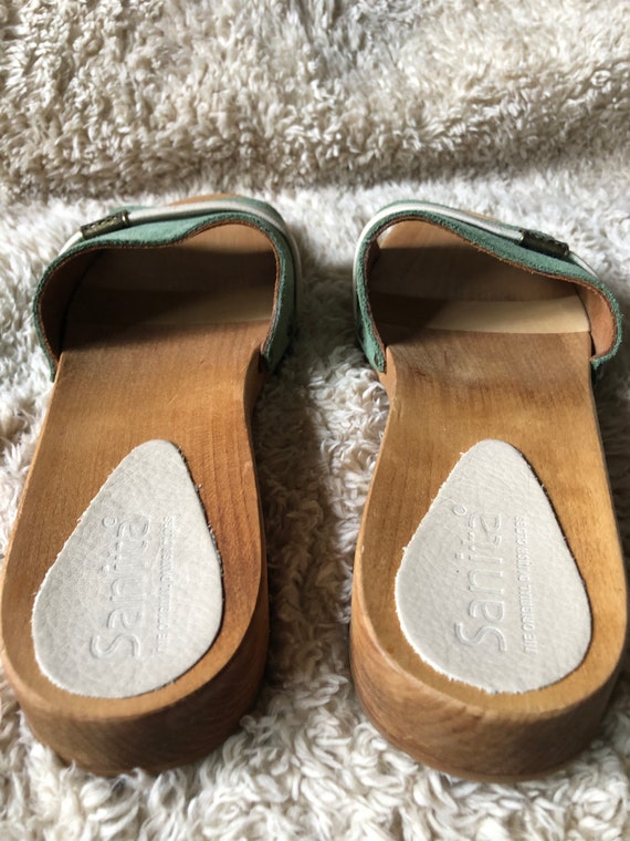 70s style classic wooden flat clogs size EU 39 - image 8