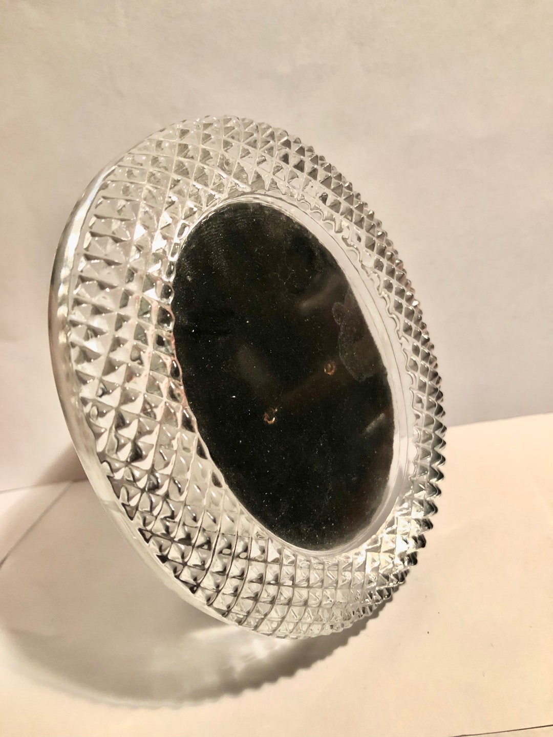 Vtg Oval Glass Picture Photo Frame Etsy