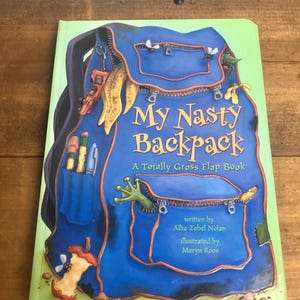Pop up colorful children's book My Nasty Backpack