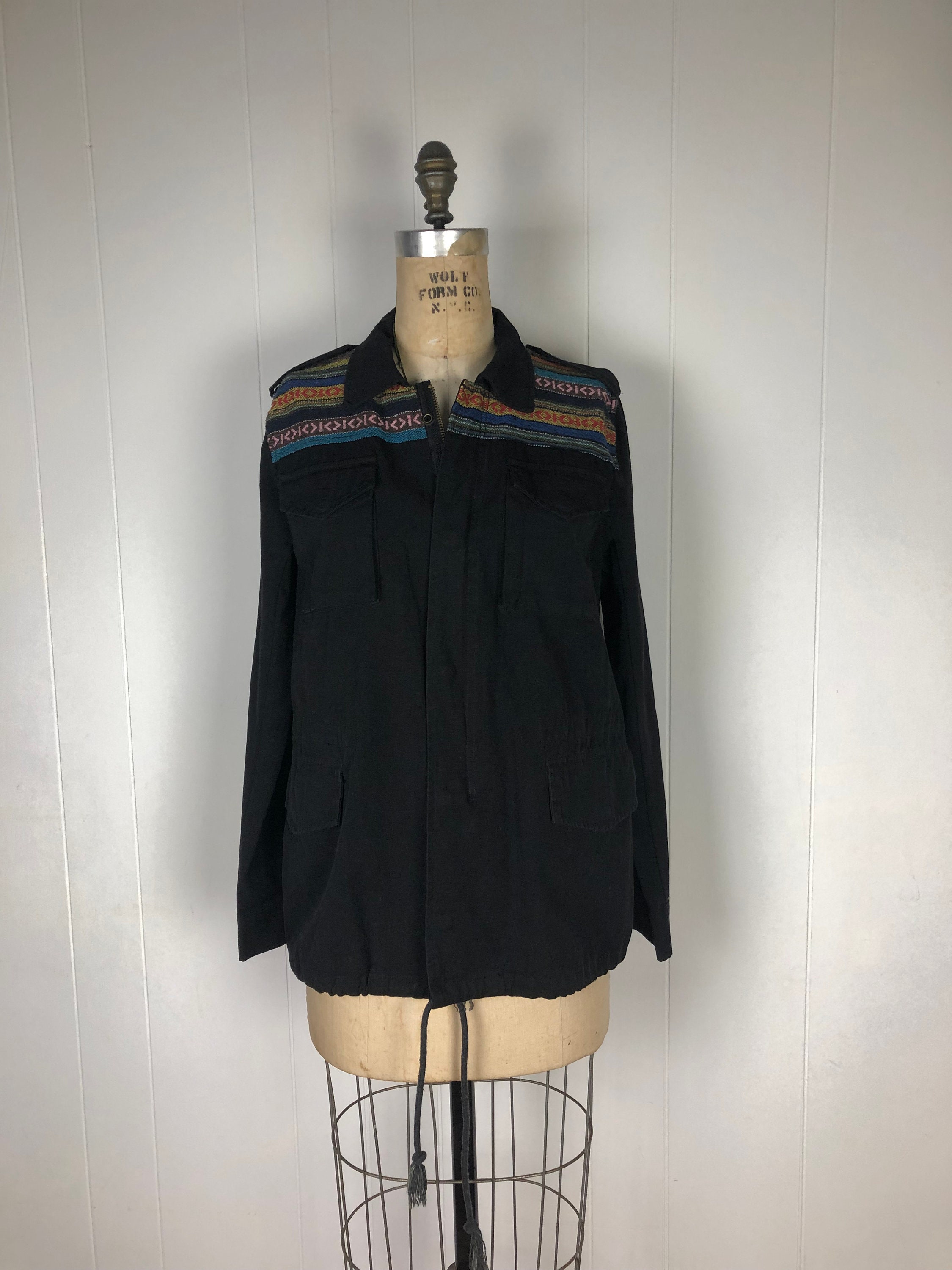 Vintage Black Blazer Unisex Gender Neutral Light Jackets