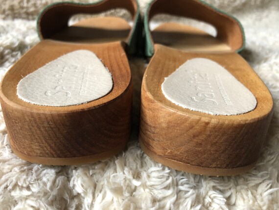 70s style classic wooden flat clogs size EU 39 - image 5