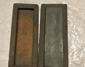 Juego de bloques de afilado Vintage para carpintería, piedra para afilar hojas en caja de madera, herramienta de taller, piedra de reparación y caja de soporte