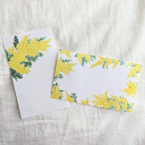 harukazeiro / Carta da lettere - mimosa