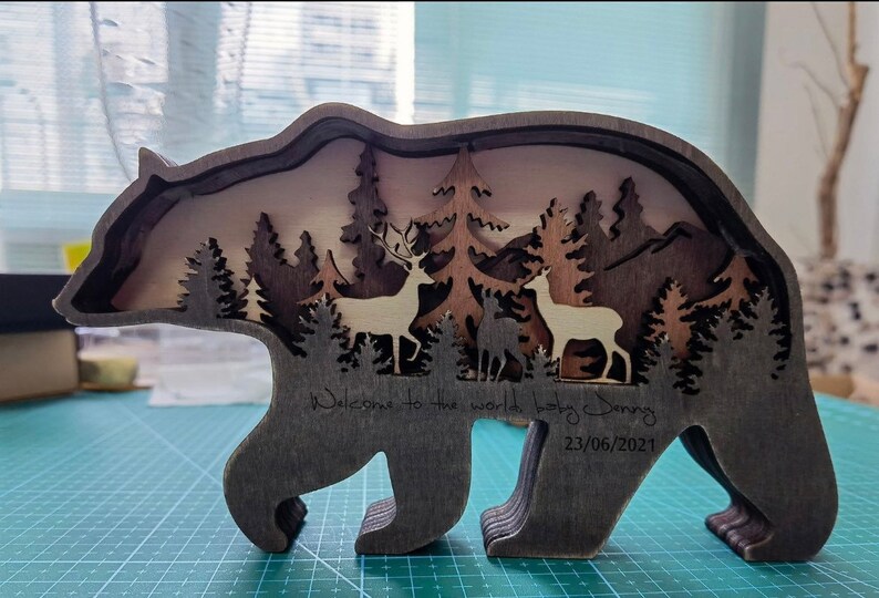 Rustic Bear Decor/farmhouse Decor Bear Statue/decorative Cabin Etsy