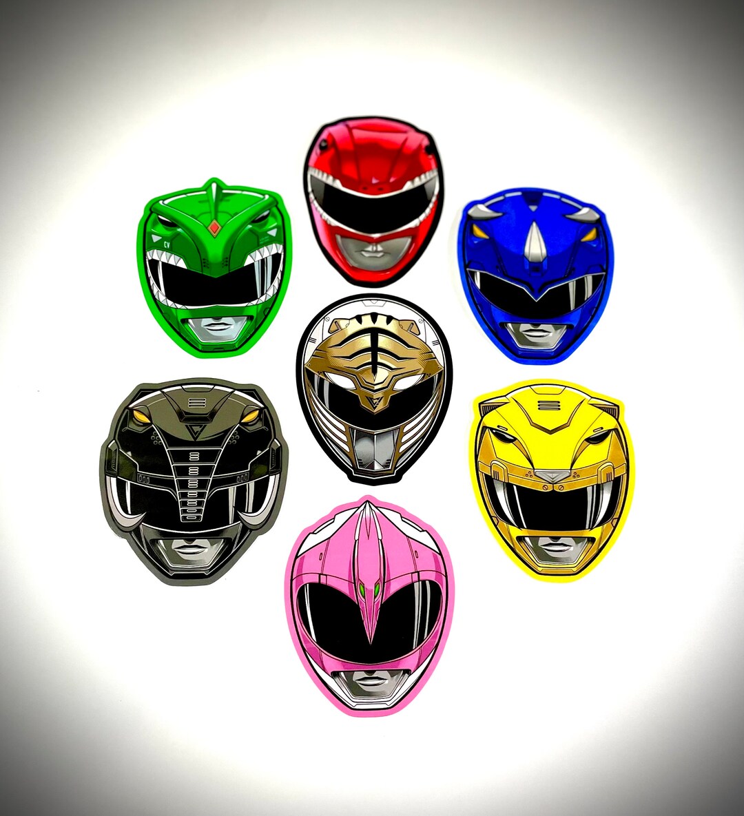 3 Power Ranger Stickers Etsy