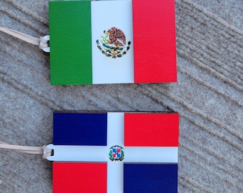 Custom rear view mirror flag, Country Flags, Wooden Flag, Car charms, Rear view mirror accessories, Car Ornament, Custom Flag