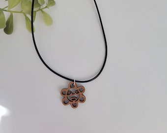 Collar de Sol Taino, Joyeria en madera, Figuras Tainas, Puerto Rico, Boricua, Taino