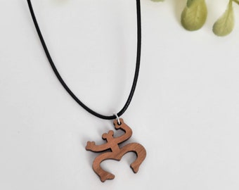 Collar de Coqui Taino, Joyeria en madera, Figuras Tainas, Puerto Rico, Boricua, Taino