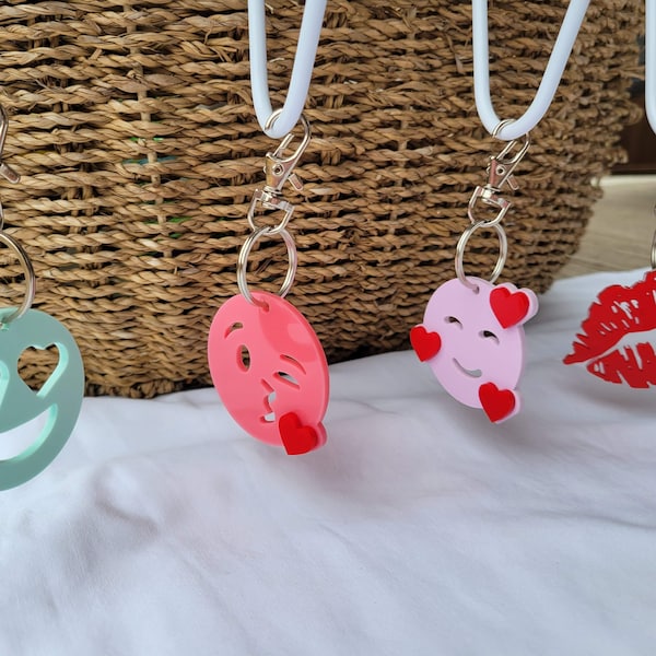 Emoji Keychain Etsy