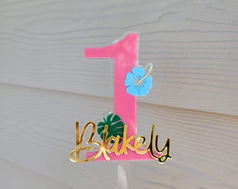 Custom Acrylic Cake Topper, Personalized Name, Birthday Party Decor