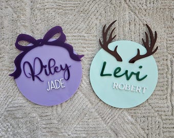 Acrylic Baby Name Announcement Sign, Nursery Decor, Photo Prop