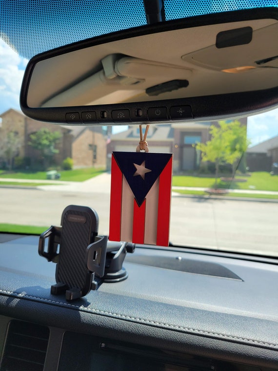 Accessoire de rétroviseur du drapeau portoricain / Ornement suspendu de  voiture / Décor de miroir de voiture / Porto Rico -  France