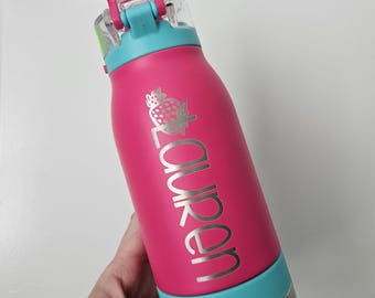 Personalized Kids Water Bottle, Insulated Tumbler, Back to School