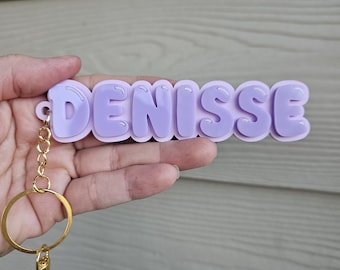 Name Keychain, Bubble Letters, Bag Tag, Name Tag, Backpack