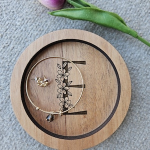 Vassoio portaoggetti in legno personalizzato, vassoio portaoggetti, vassoio raccogli-oggetti, vassoio da donna, vassoio porta-gioielli, regali per lei, regali per la mamma, monogramma