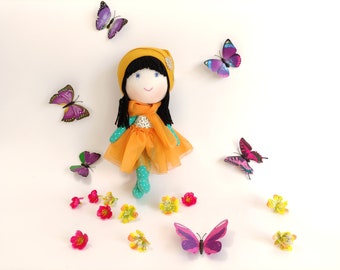 New Style -Miss Orange / New Brand ! Handmade Ballerina Doll/ Ornament Doll / Toy Doll Christmas Gift Merry Christmas! LIZI DREAM SHOP