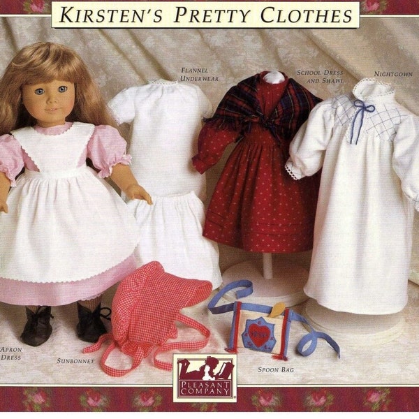 Kirsten's Pretty Clothes - - PDF Sewing Pattern for 18" Dol