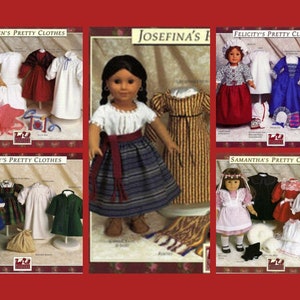 5 American Girl Doll Sewing Patterns - Pretty Clothes