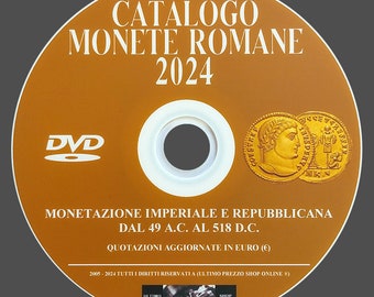 Catalogue de monnaies romaines 2024 avec prix en euros - Nouveau en italien - DVD ORIGINAL