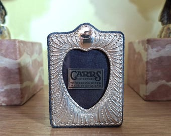 CARRS – Englischer Bilderrahmen aus massivem 925er Sterlingsilber (2000) für Fotos im 4x5-cm-Format – Viktorianischer Stil