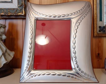Large 1990s Silver Photo Frame for 13x18cm Photos - Modern/Classic Style