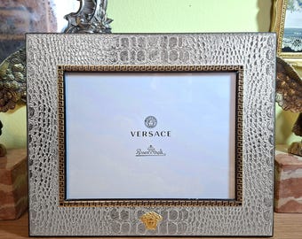 VERSACE – Bilderrahmen aus 925er Silber und Feingold aus den 2000er Jahren für Fotos im Format 15 x 20 cm – Neuwertig