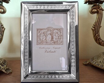 VALENTI & CO. - 925 Silver Photo Frame from the 90s for photos 9x13 cm - NEW - Classic style with Greek motifs