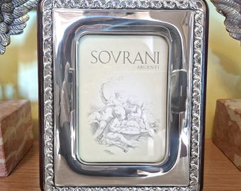 SOVRANI - Solid 925 Silver Photo Frame from the 1980s for photos 9x13 cm - NEW