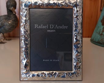 RAFAEL D'ANDRE – 925er Silber-Fotorahmen für Fotos im Format 9x13 cm aus dem Jahr 2006 – NEU – Moderner Stil