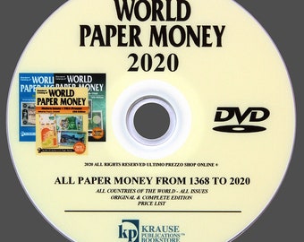 Catalogus Wereldpapiergeld 2020 van 1368 tot 2020 - Alle prijzen in USD - Wereldbankbiljetten - Nieuwe originele dvd
