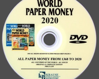 Katalog Welt-Papiergeld 2020 von 1368 bis 2020 - Alle Preise in USD - Banknoten der Welt - Neue Original-DVD