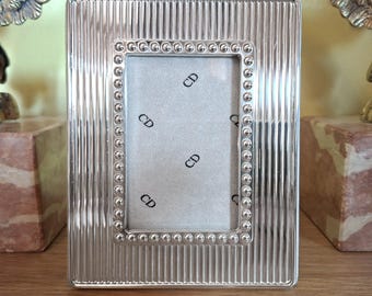 CHRISTIAN DIOR 925 solid silver photo frame from the 1980s for photos 6x9 cm - RARE