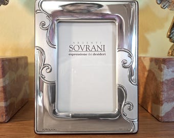 SOVRANI 925 solid silver photo frame from the 1990s for photos 6X9 cm