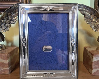 CARRS - 1980s English Solid 925 Silver Photo Frame for 12x17 Photo - Victorian Style