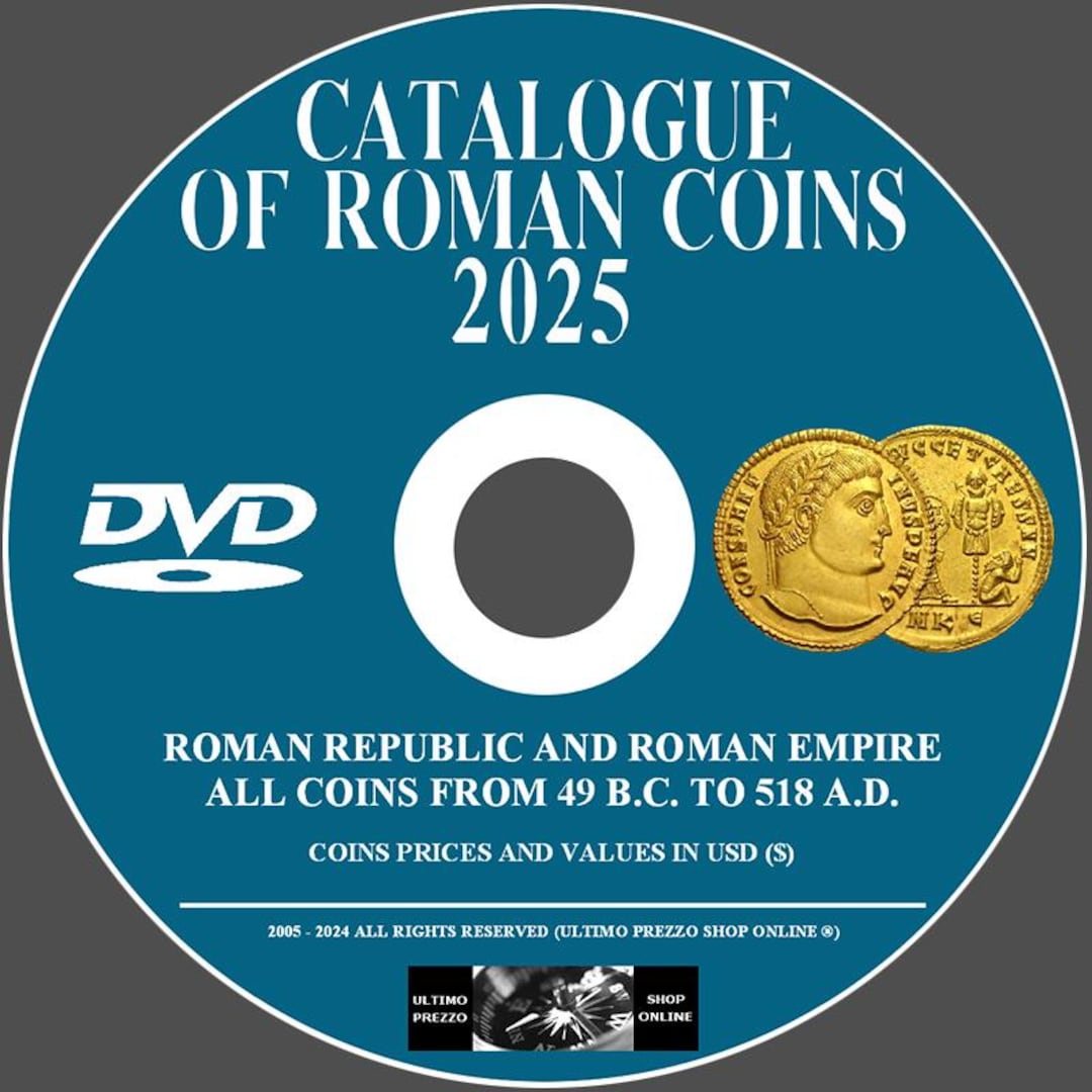 Catalog of Roman Coins 2025 All Prices in USD New Catalog Original DVD