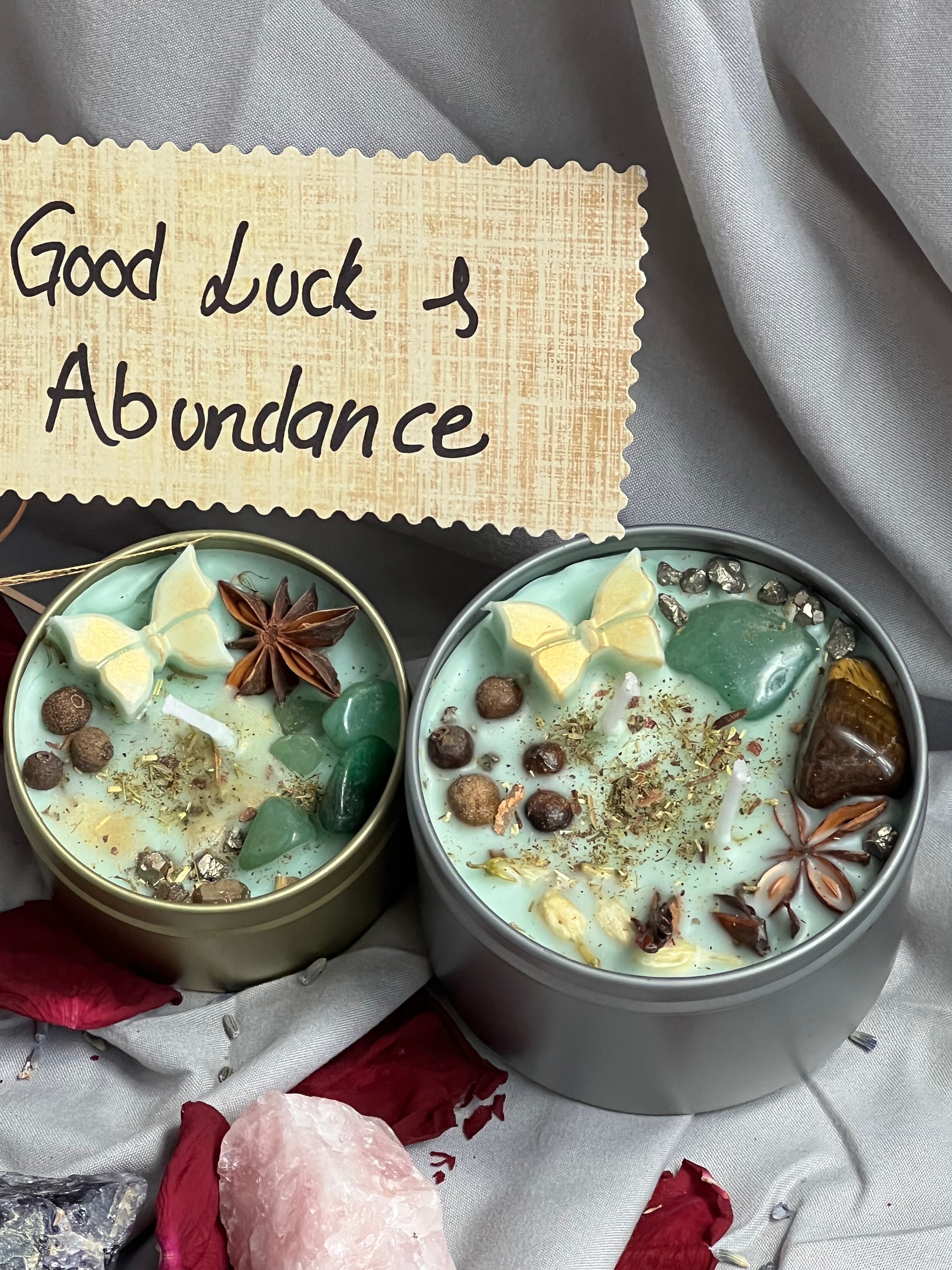 Scented Intention Candle Good Luck and Abundance Etsy