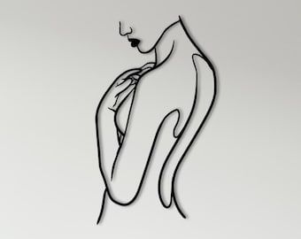 Metal Wall Decor, Sexy Women Metal Wall Decor, Line Wall Art, Naked Women Wall Art, Minimalist Line Art, Home Wall Art, Naked Women