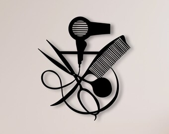 Metal Wall Decor, Hairdresser Metal Wall Decor, GYM Metal Wall Decor, Craftsman Wall Decor, Beauty Salon Wall Decor, Minimalist Wall Decor
