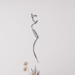 Minimalist Female Body, Metal Home Wall Decor ,Housewarming Gift, Metal Wall Art, Gold Colour Decor, Modern Home Design, Bathroom Decoration
